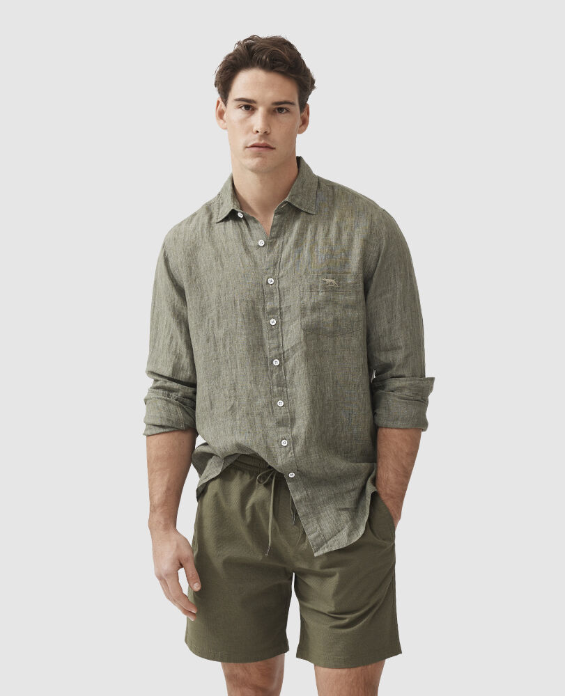 Cable Bay Shirt, KELP, Front
