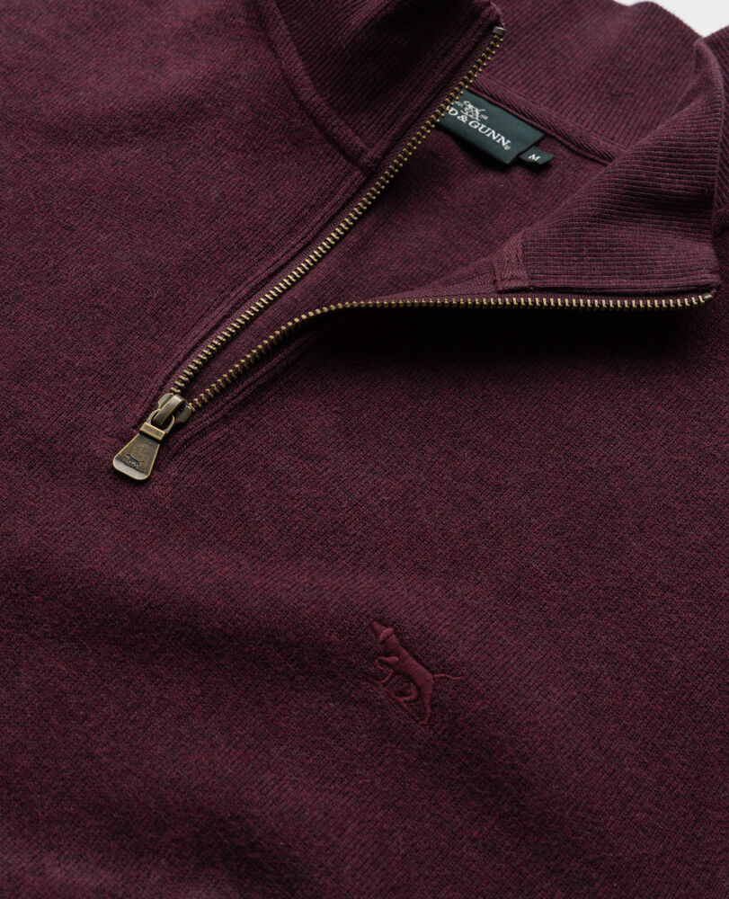 Sweatshirt col 1/4 zip alton ave, FIGUE NOIR, Detail 2