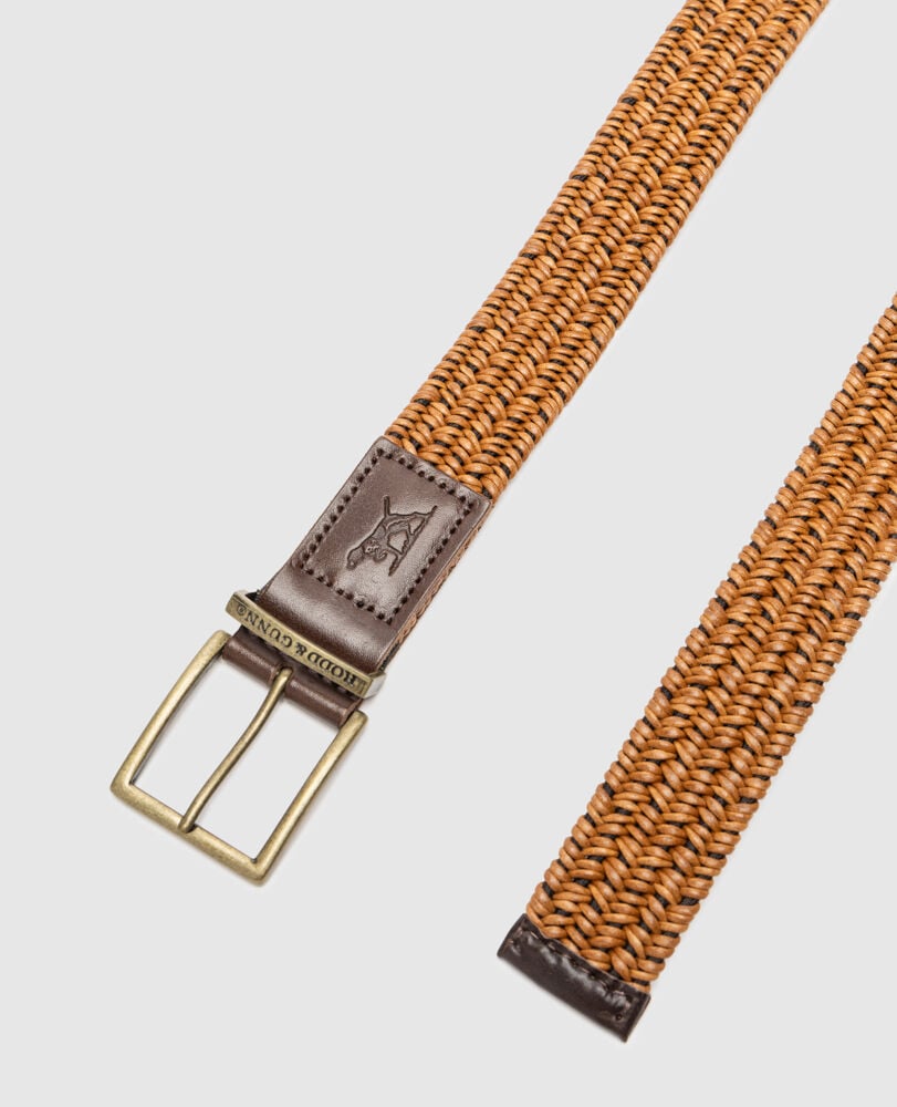 Shore Stretch Belt, LIGHT COGNAC, Off Front