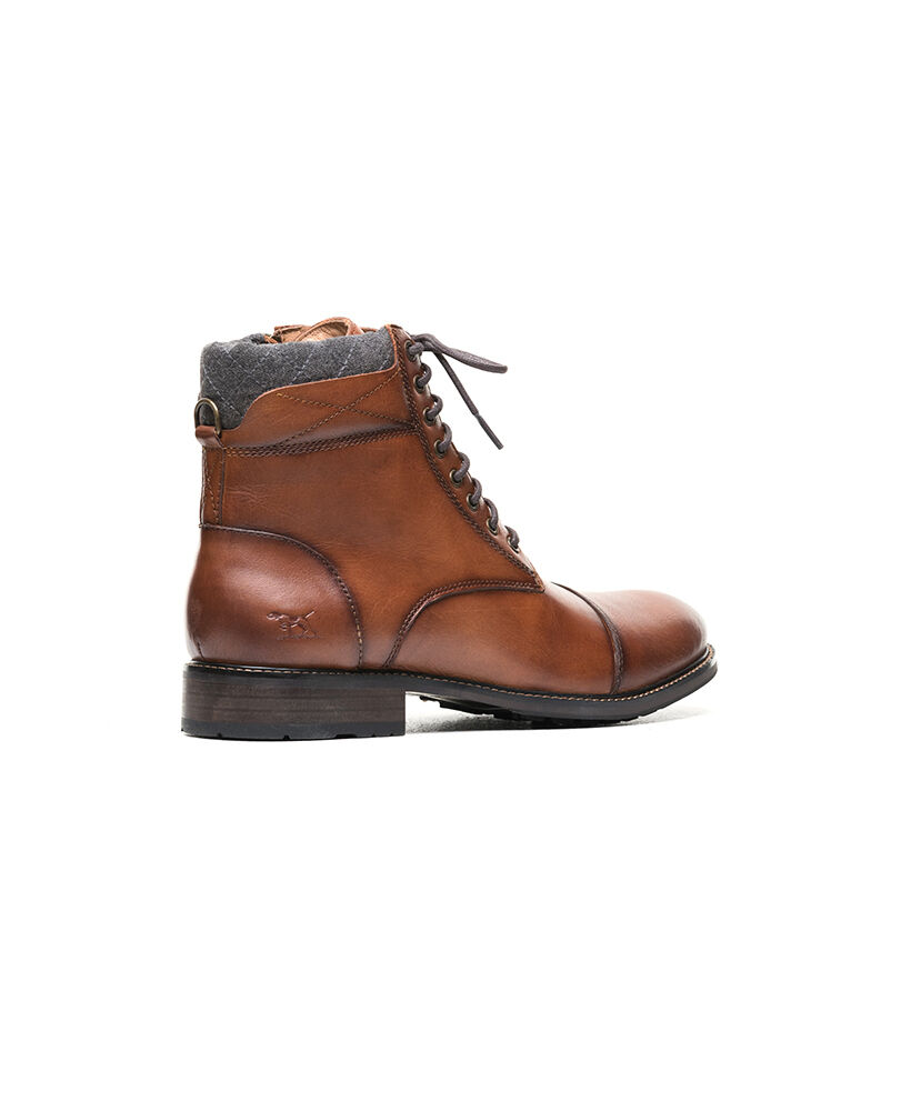 David Field Military Boot, TAN, Flat Lay