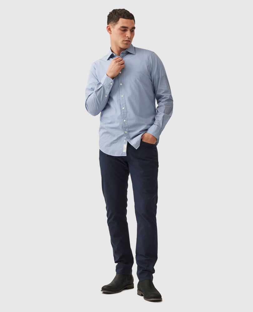 Glenhope Sports Fit Shirt, BLUEJAY, Off Front