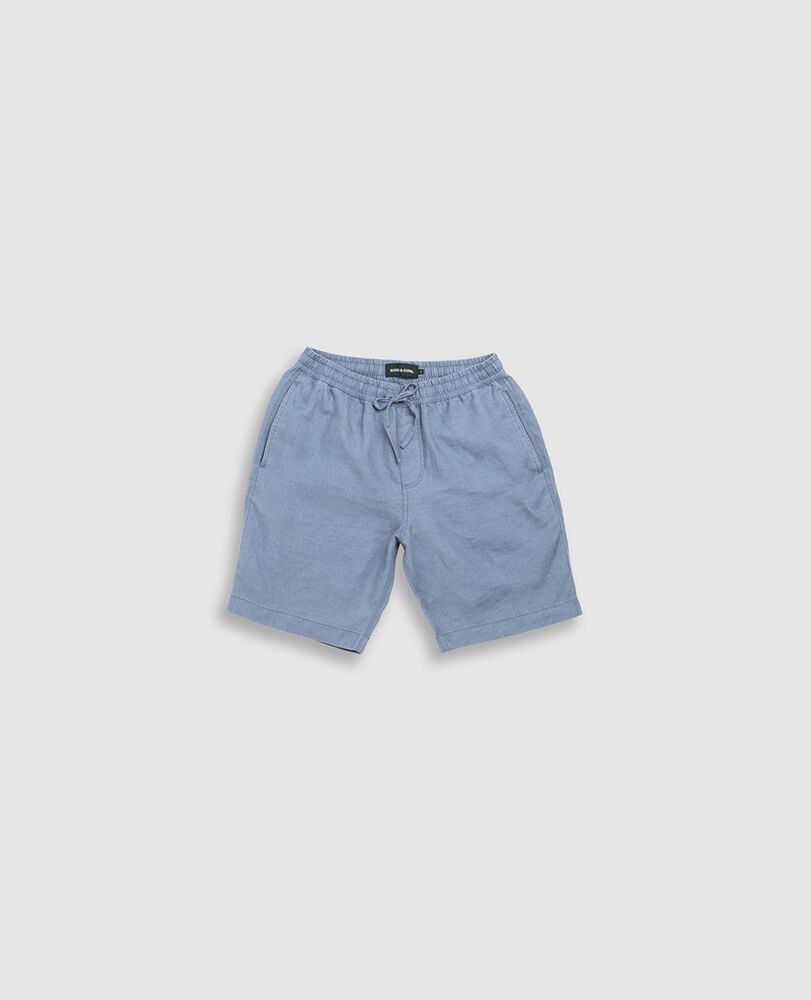 Linen 9" Resort Short, TEAL, Flat Lay
