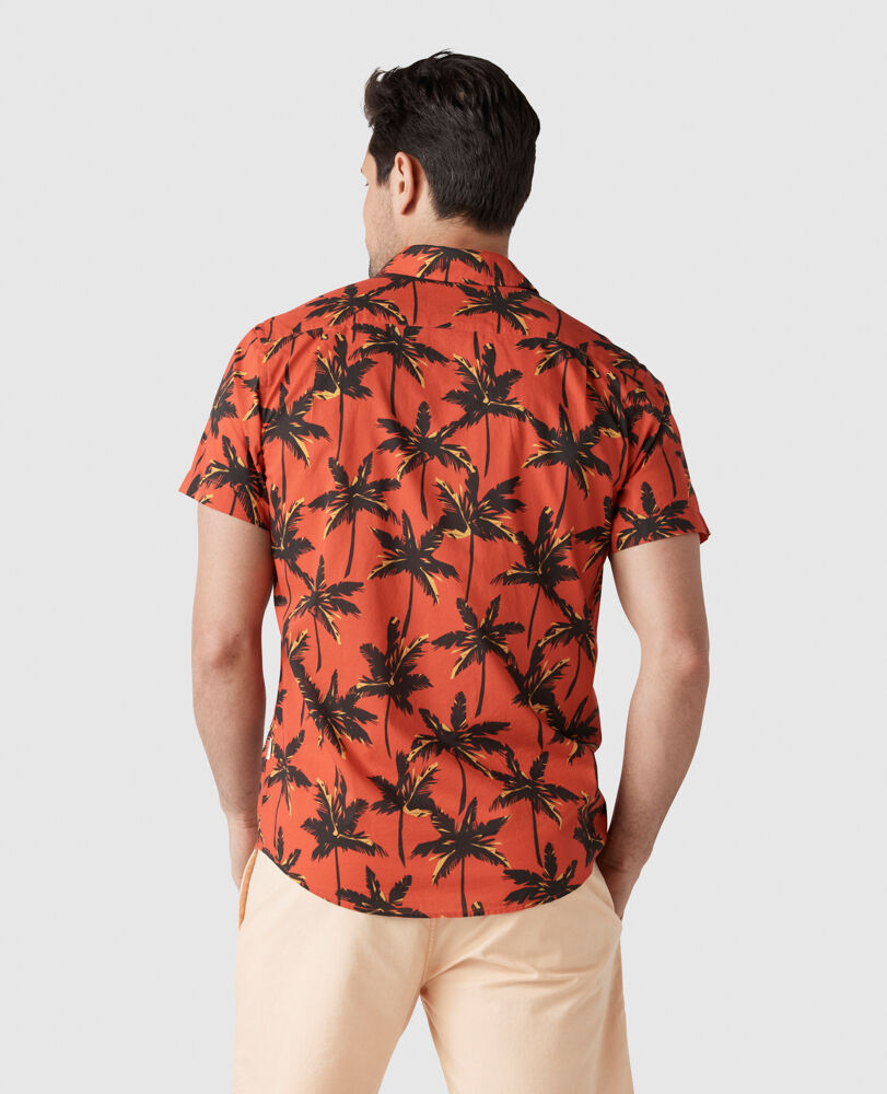 Mile Bay Sports Fit Shirt, CRIMSON, Back