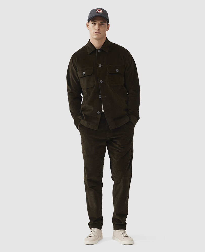 Chemise Waikato, OLIVE FONCÉ, Off Front