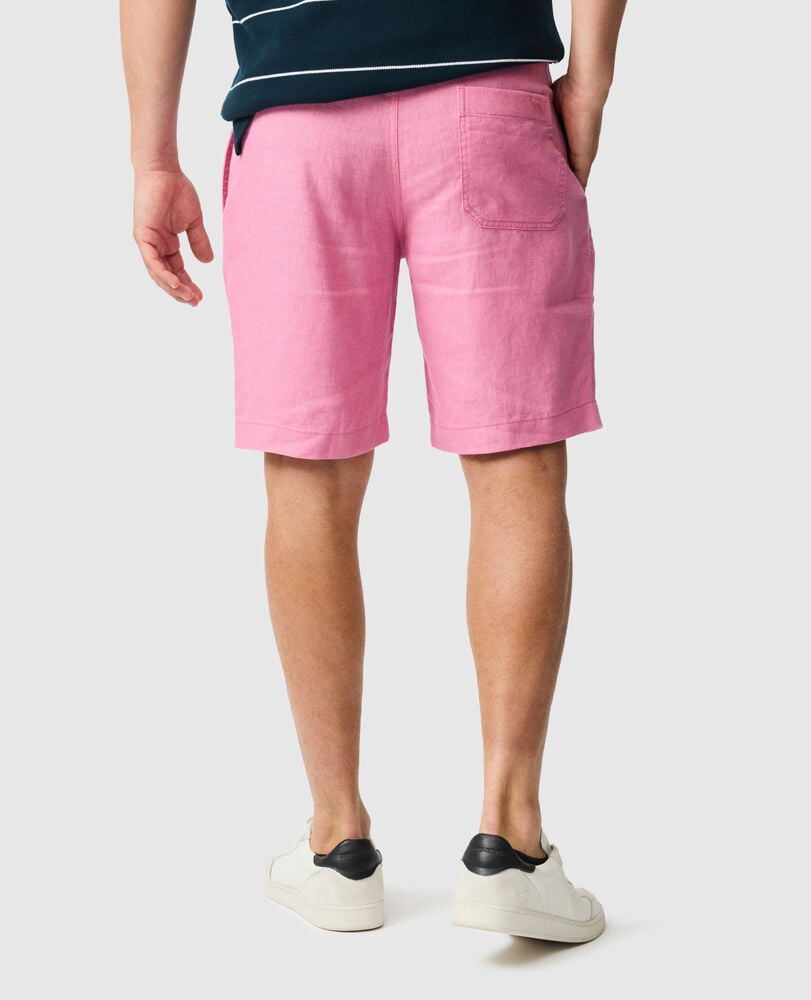 Linen 9" Resort Short, GERANIUM, Back
