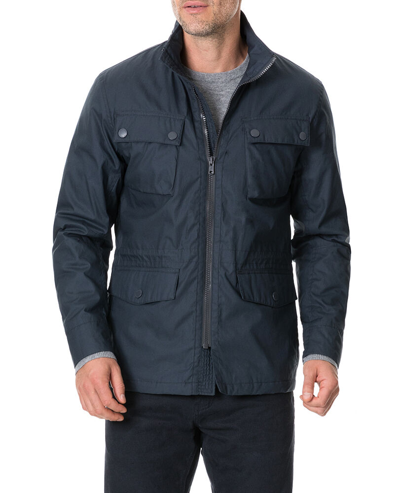 Leithfield 4 Oz Staywax Jacket, MIDNIGHT, Front