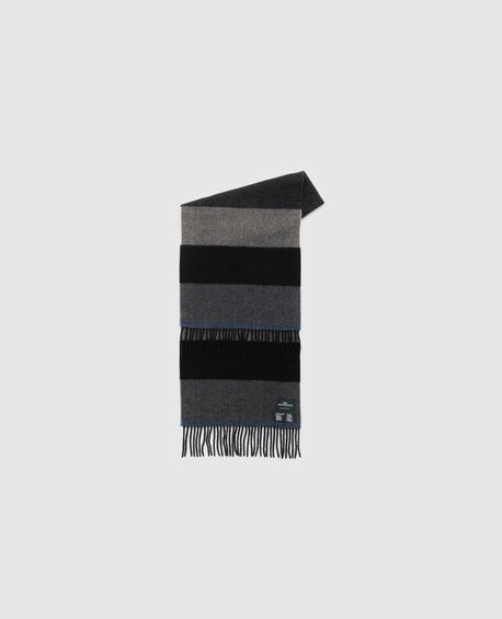 Frankton Stripe Scarf, NERO