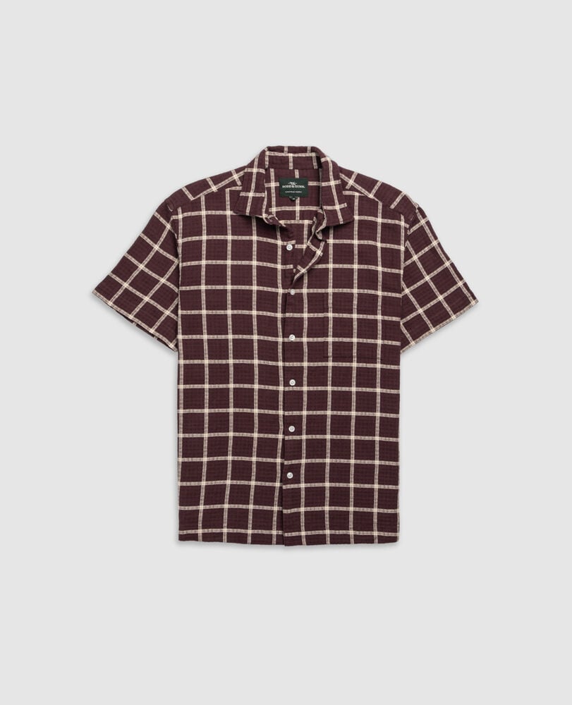 Wetherstones Shirt, BURGUNDY, Flat Lay