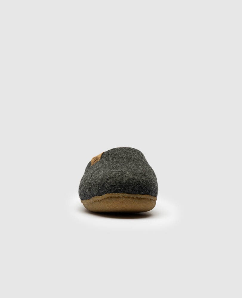 Wanaka Wool Slipper, CHARCOAL, Detail 2