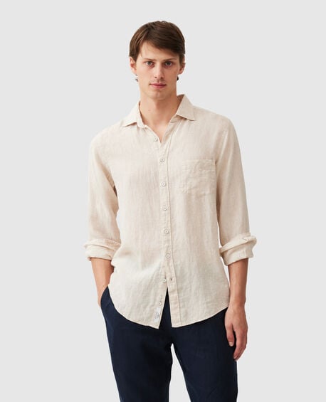 Chemise slim en lin Coromandel, NATUREL