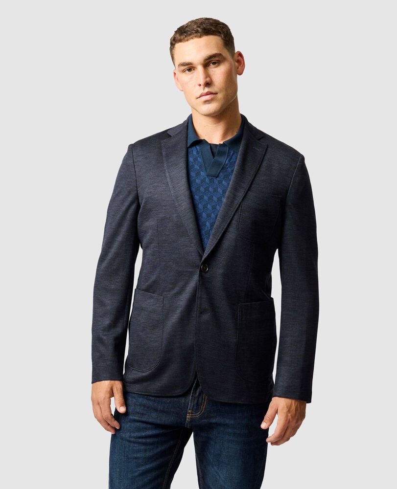 Moorefield Sports Fit Jacket, INDIGO, Front