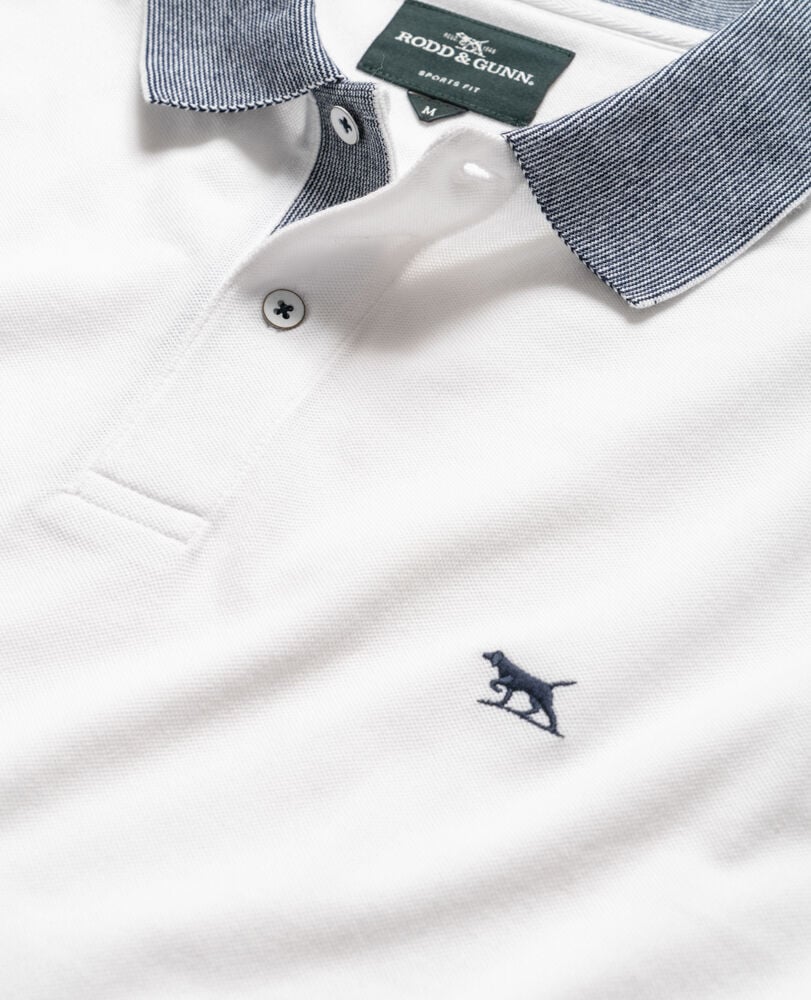 New Haven Sports Fit Polo, SNOW, Detail 2