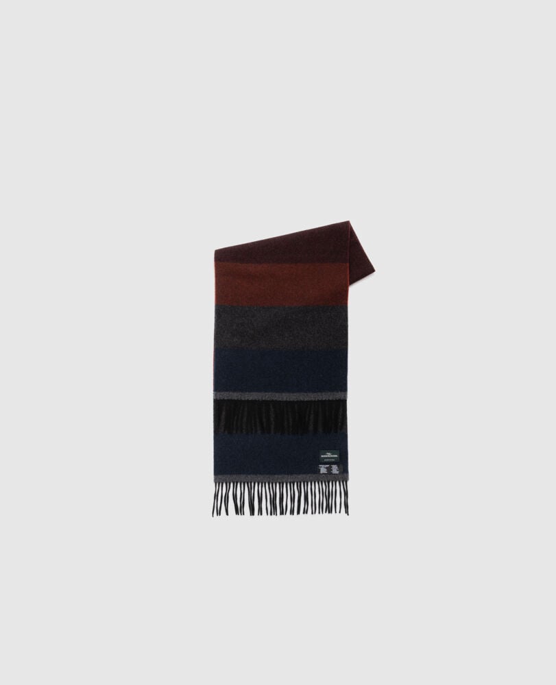 Frankton Stripe Scarf, PORT, Front