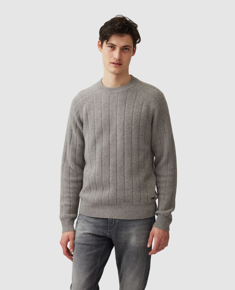 Arrow River Knit, GREY MARLE, Front