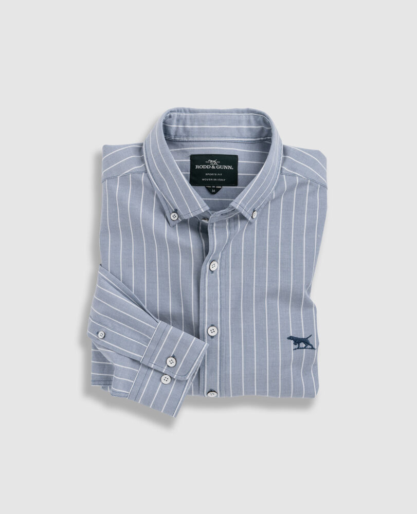 Gunn Oxford Stripe 3 Sports Fit Shirt, ARCTIC, Flat Lay
