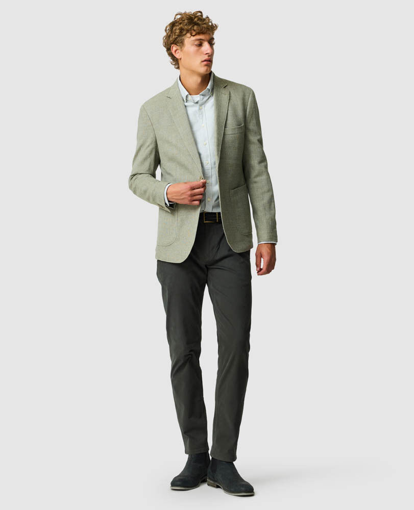 Willow Flat Sports Fit Jacket, THYME, Off Front