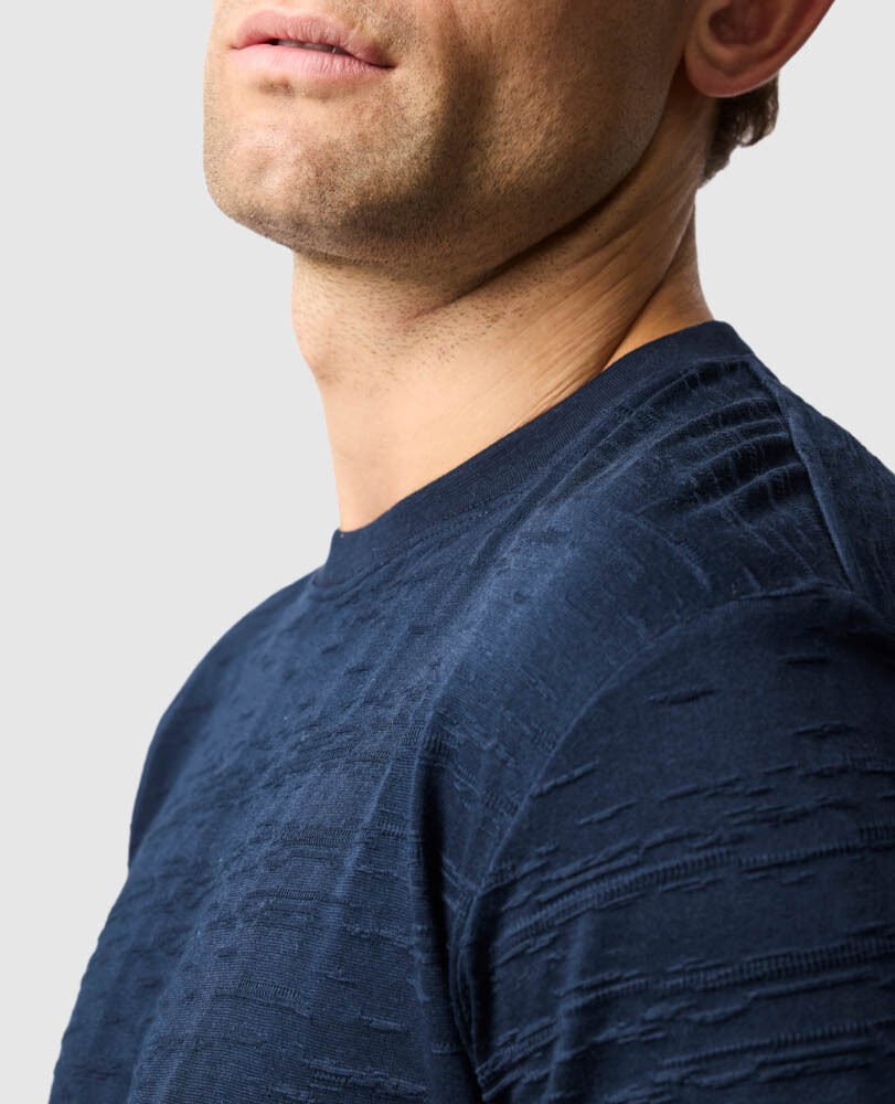 Leith Valley Sports Fit T-Shirt , NAVY, Detail 3