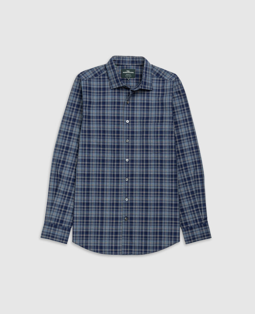 Monavale Sports Fit Shirt, MIDNIGHT, Flat Lay
