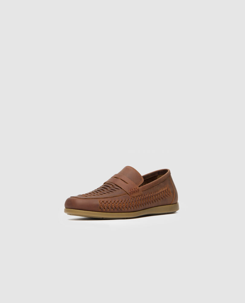 Mocassins sans lacets Gisborne Huarache, CAFÉ