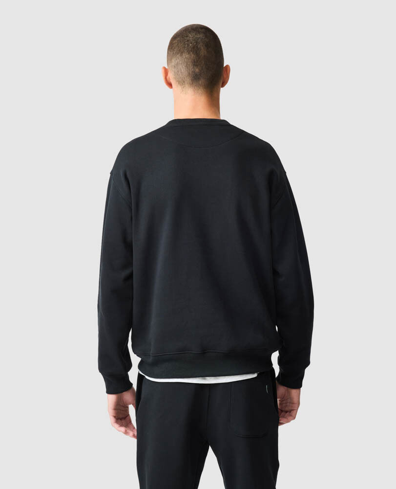 Otago Crew Neck Sweat, NOIR, Back