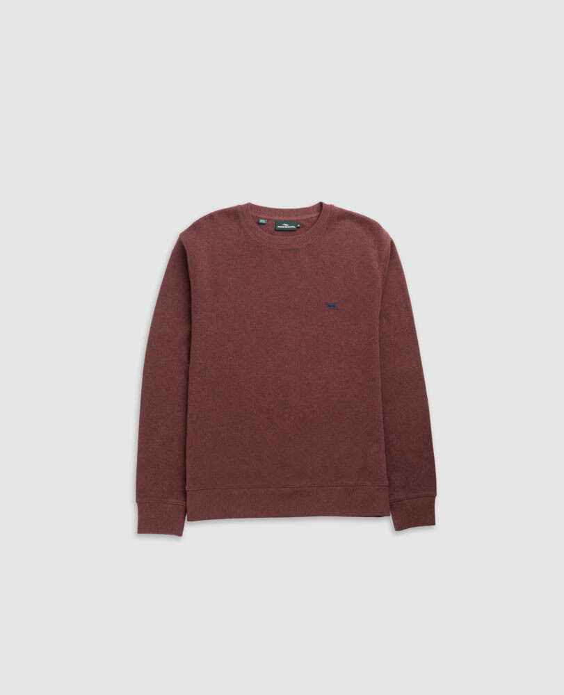 Gunn Crew Neck Sweat, RUST, Flat Lay