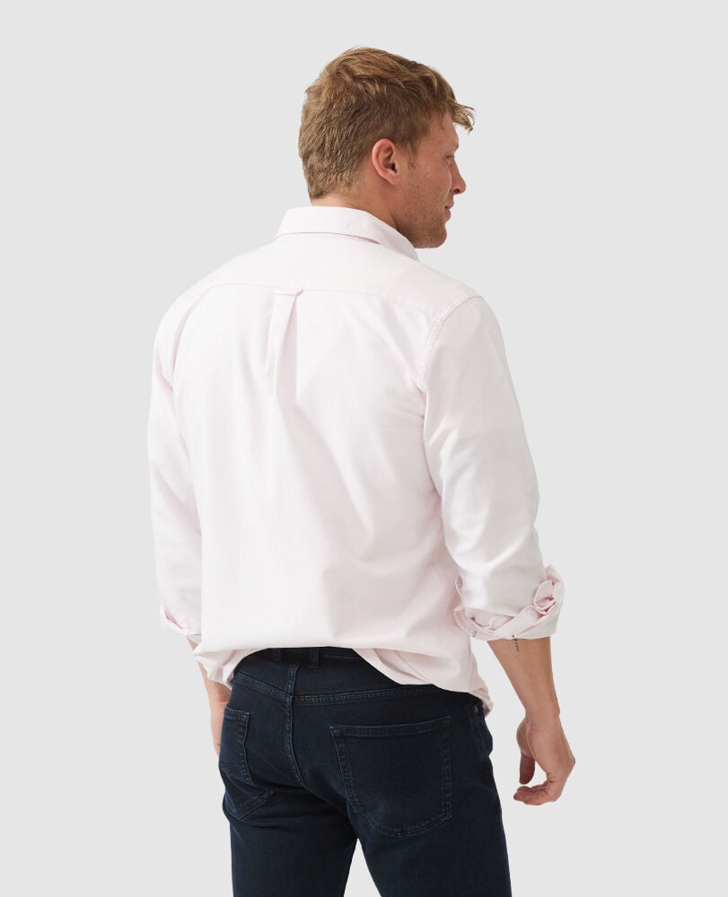 Chemise slim en coton oxford Gunn, QUARTZ, Back