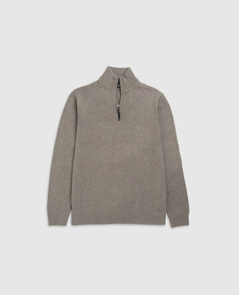 Merrick Bay Strickpullover, MANDEL, Flat Lay