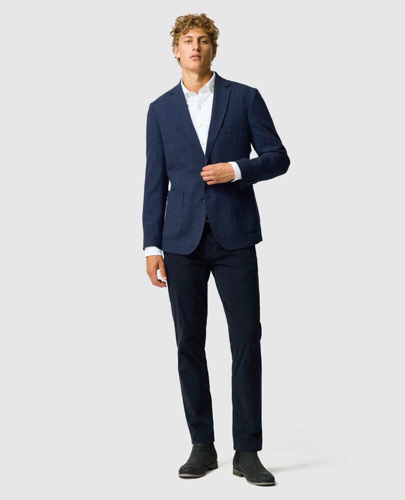 Willow Flat Sports Fit Jacket, INDIGO, Off Front
