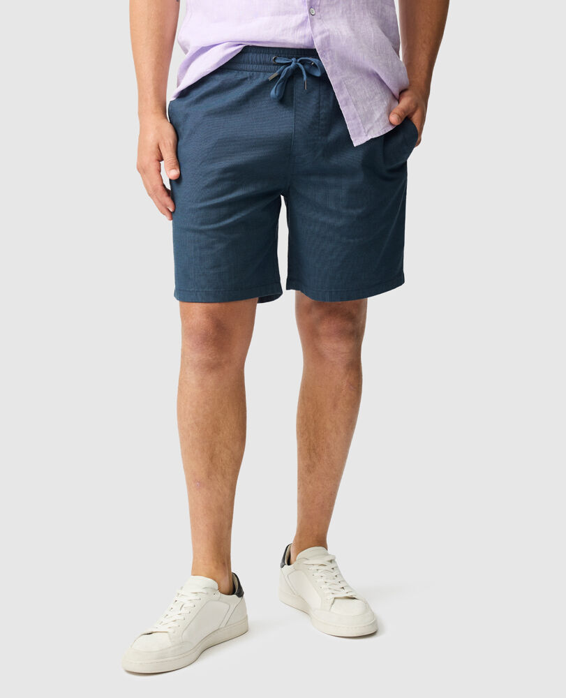 Short taille elastique Gunn, 18 cm, BRUME, Front