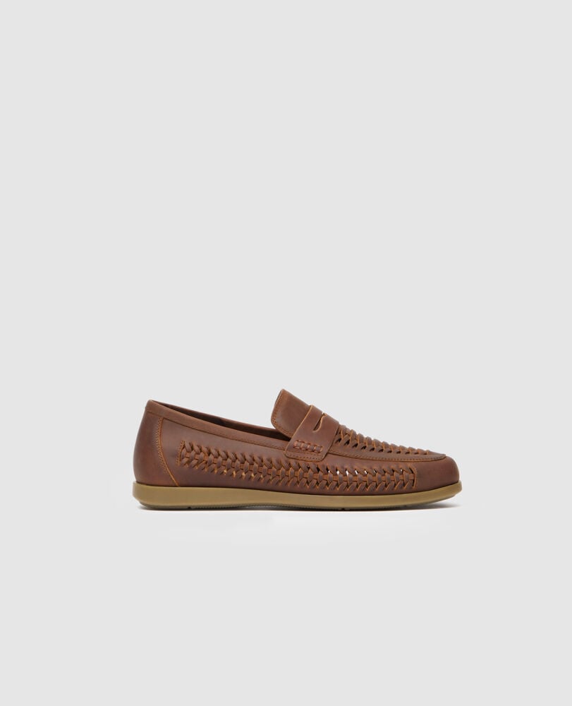 Gisborne Huarache Slip On, COFFEE, Front