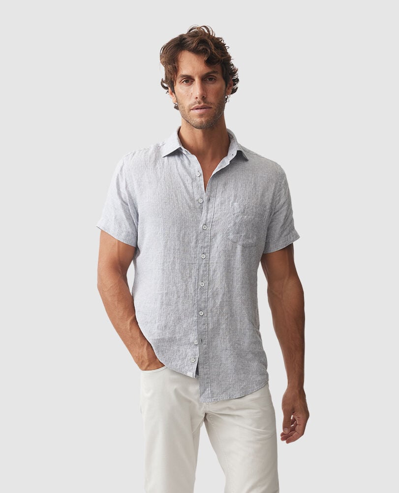 Scotland Street Sports Fit Shirt, STONE, Front