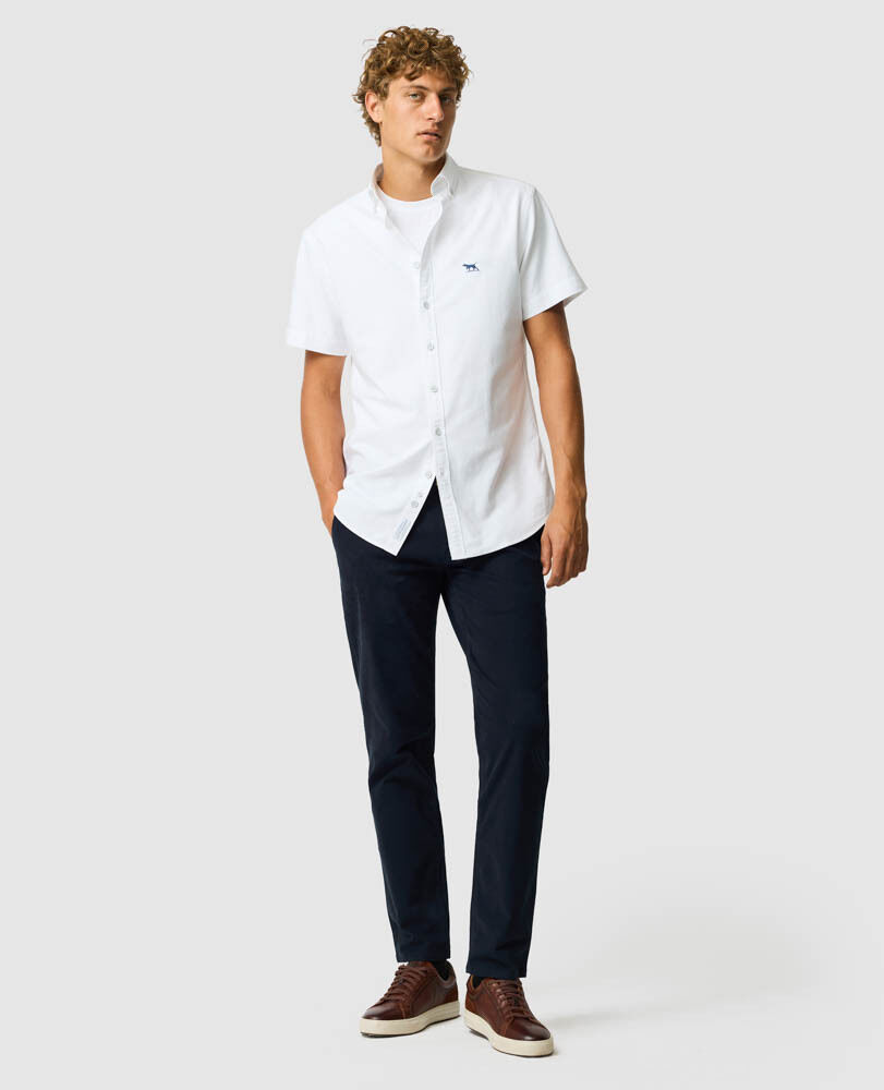 Gunn Oxford Sports Fit Shirt, BLANC, Off Front