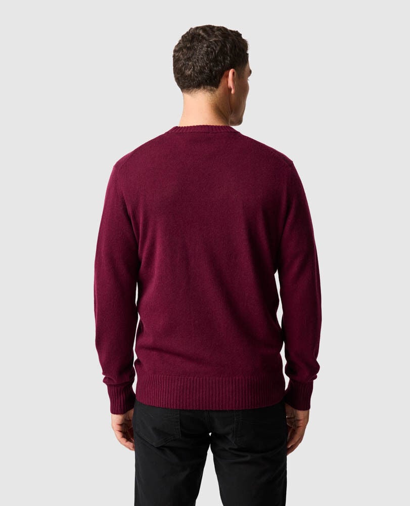 Stewart Island Knit, BURGUNDY, Back