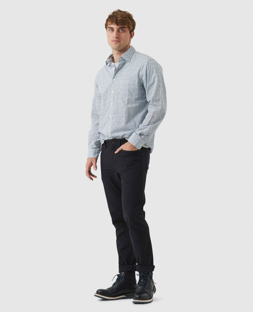 Bowlers Creek Shirt, ROYAL, Off Front
