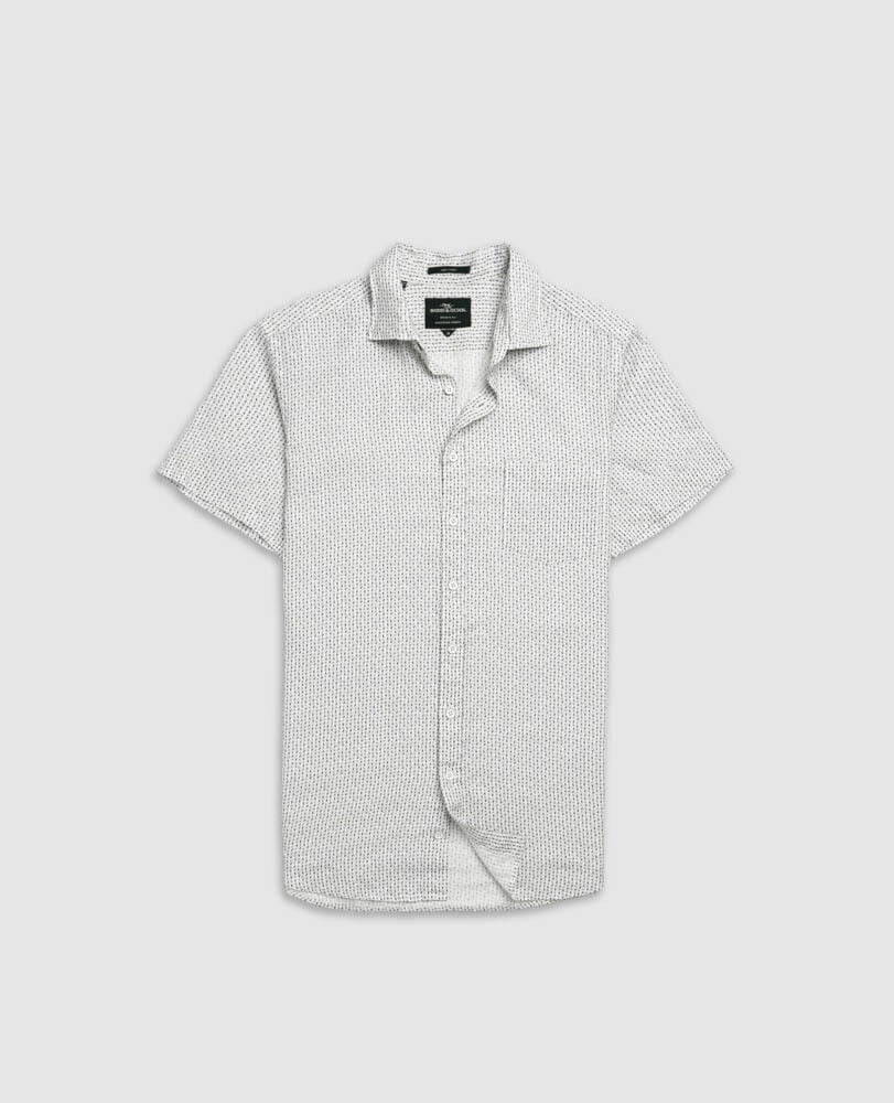 Featherson Sports Fit Shirt, SNOW, Flat Lay