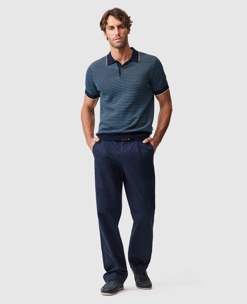 Oyster Island Knit, BLEU SARCELLE, Off Front