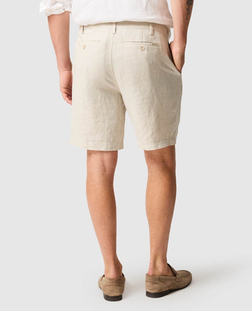 Resort Linen Short, OATMEAL, Back