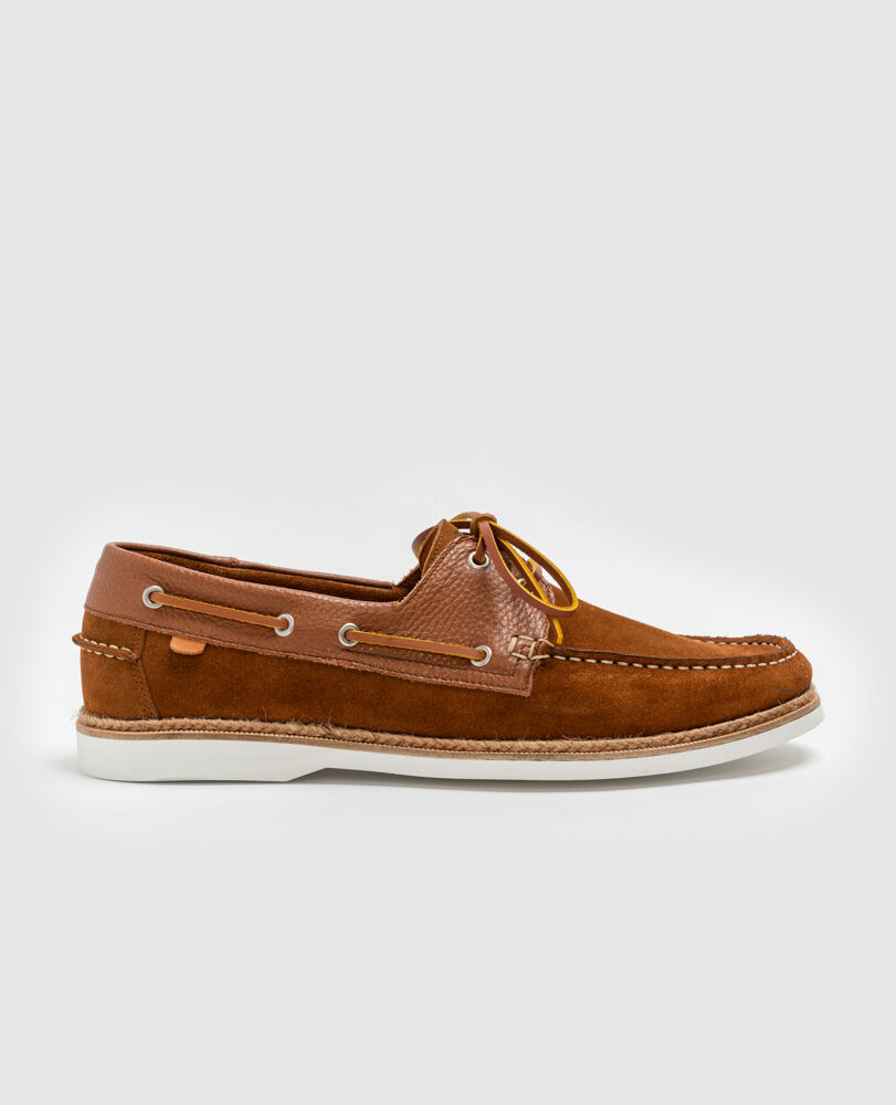 Brigham Street Boat Shoe, TAN, Front