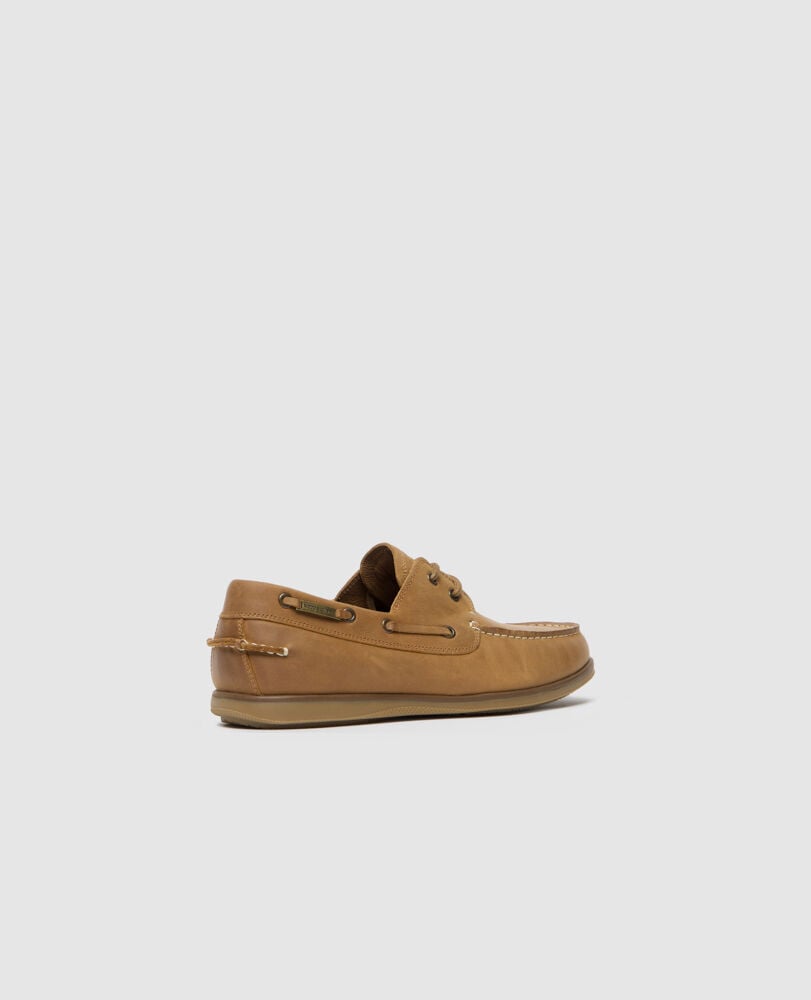 Boardwalk Boat Shoe, BIRCH, Back