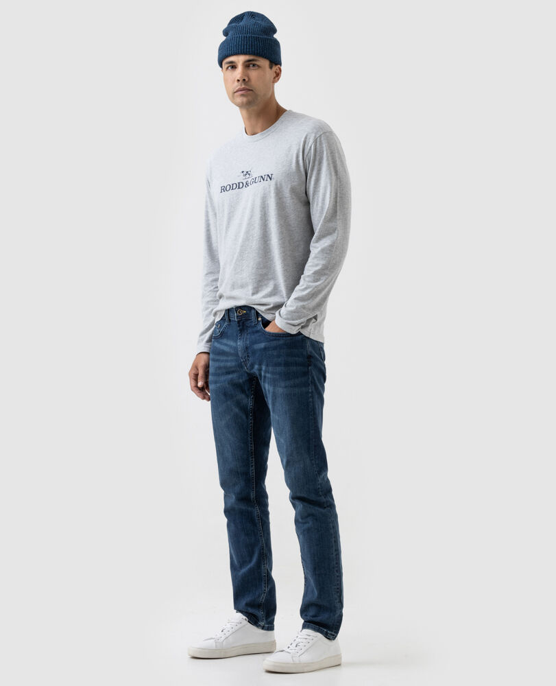 Long Sleeve Logo T-Shirt, ASH, Off Front