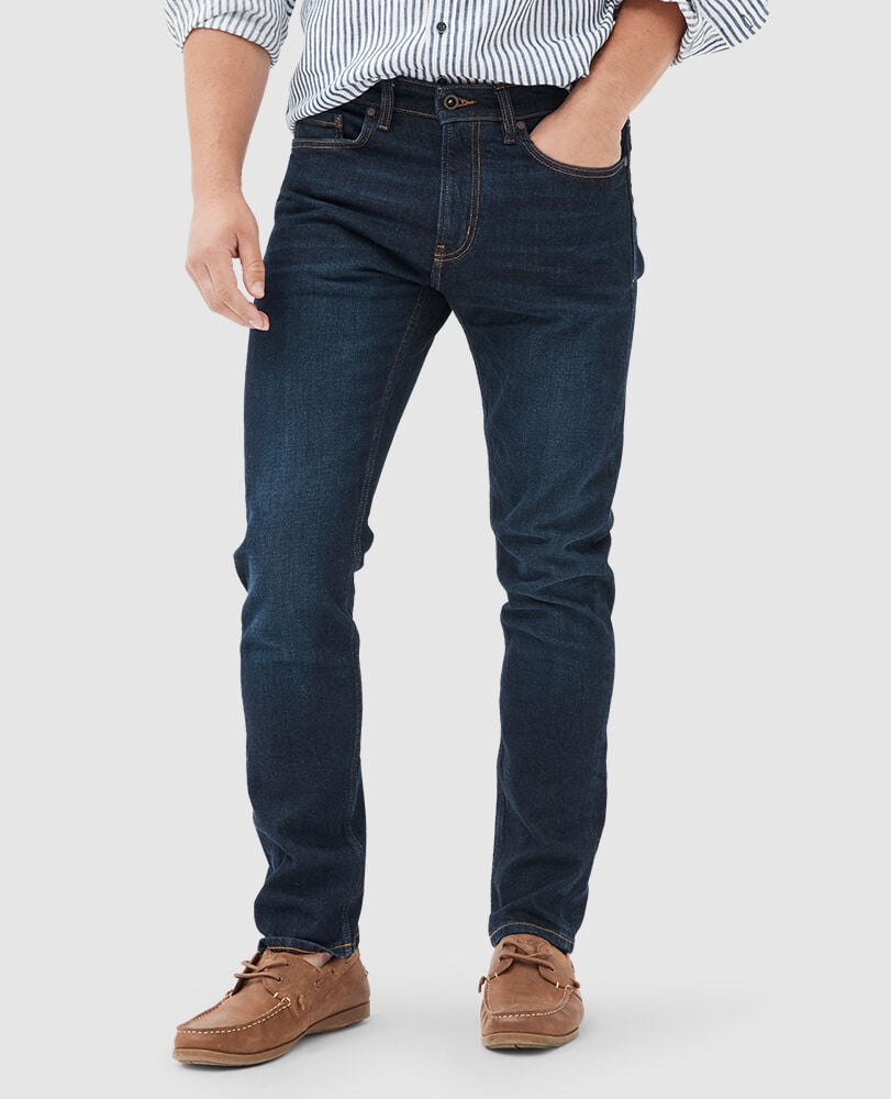 Sutton Straight Italian Denim, DARK BLUE, Front