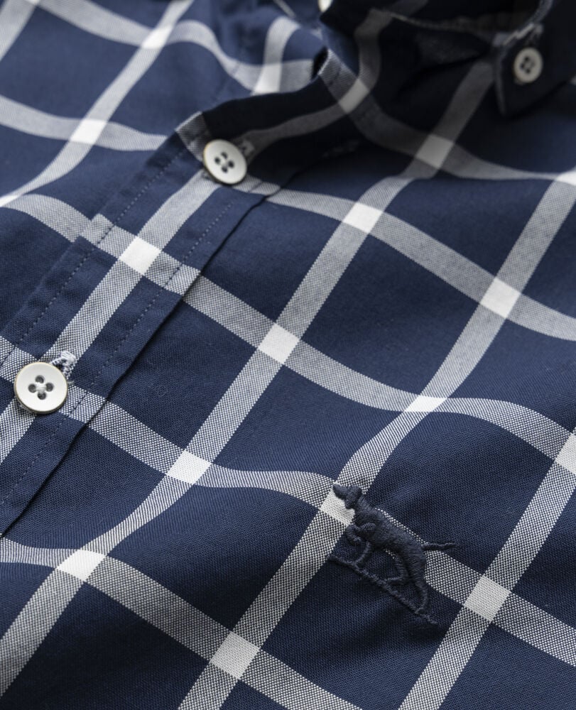 Gunn Check Oxford 4 Sports Fit Shirt, NAVY, Detail 2