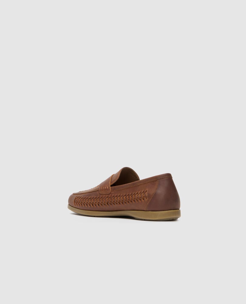 Gisborne Huarache Slip On, COFFEE, Flat Lay