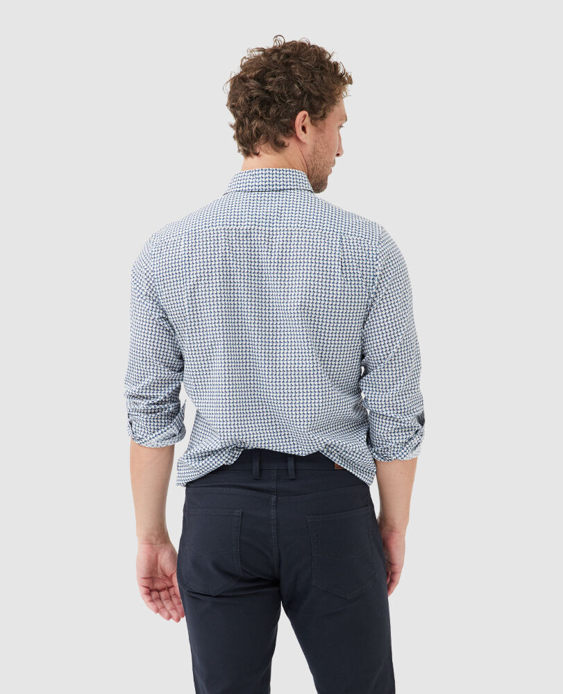 Marshland Sports Fit Shirt, OCEAN BLUE, Back