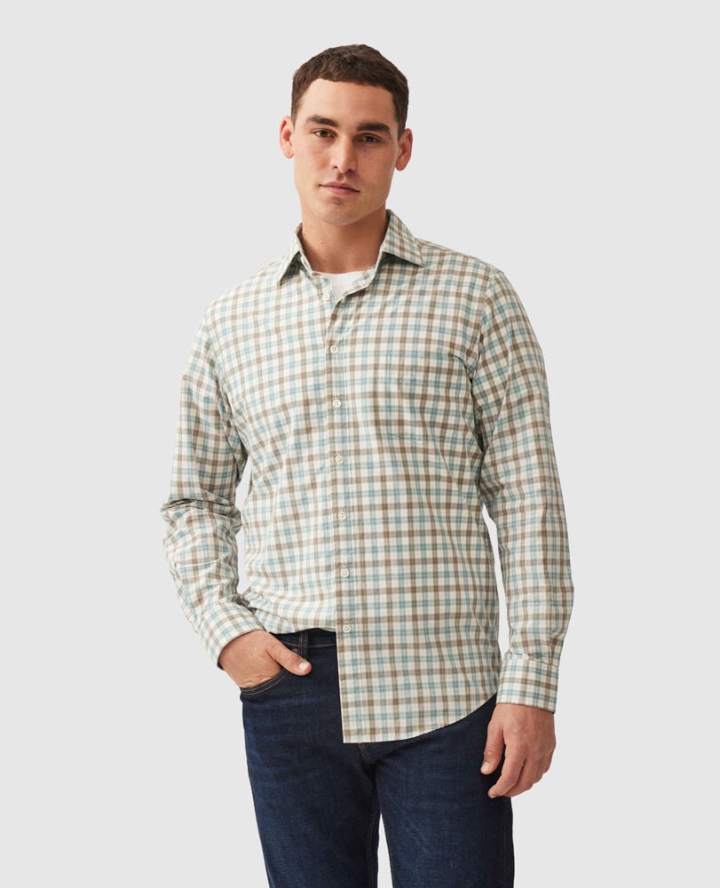 Dowling Bay Sports Fit Shirt, TAUPE, Front