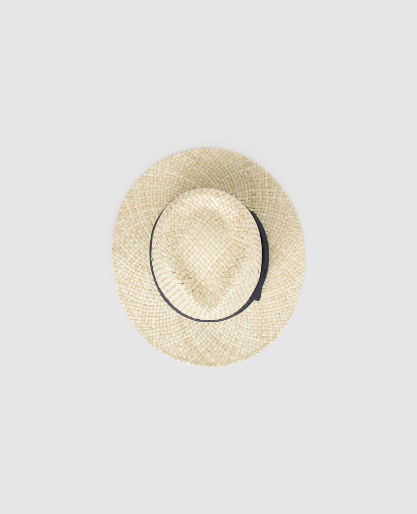 Hampden Hat, NATURAL/NAVY, Flat Lay
