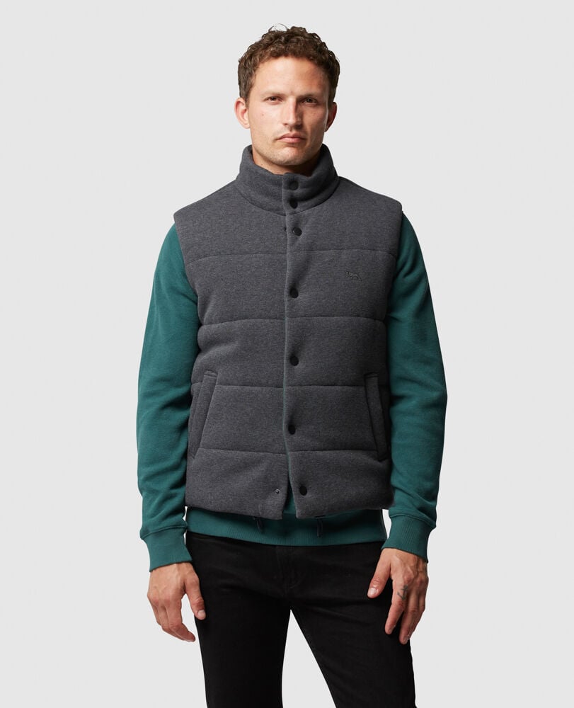 Forks Glacier Vest, CHARCOAL, Front