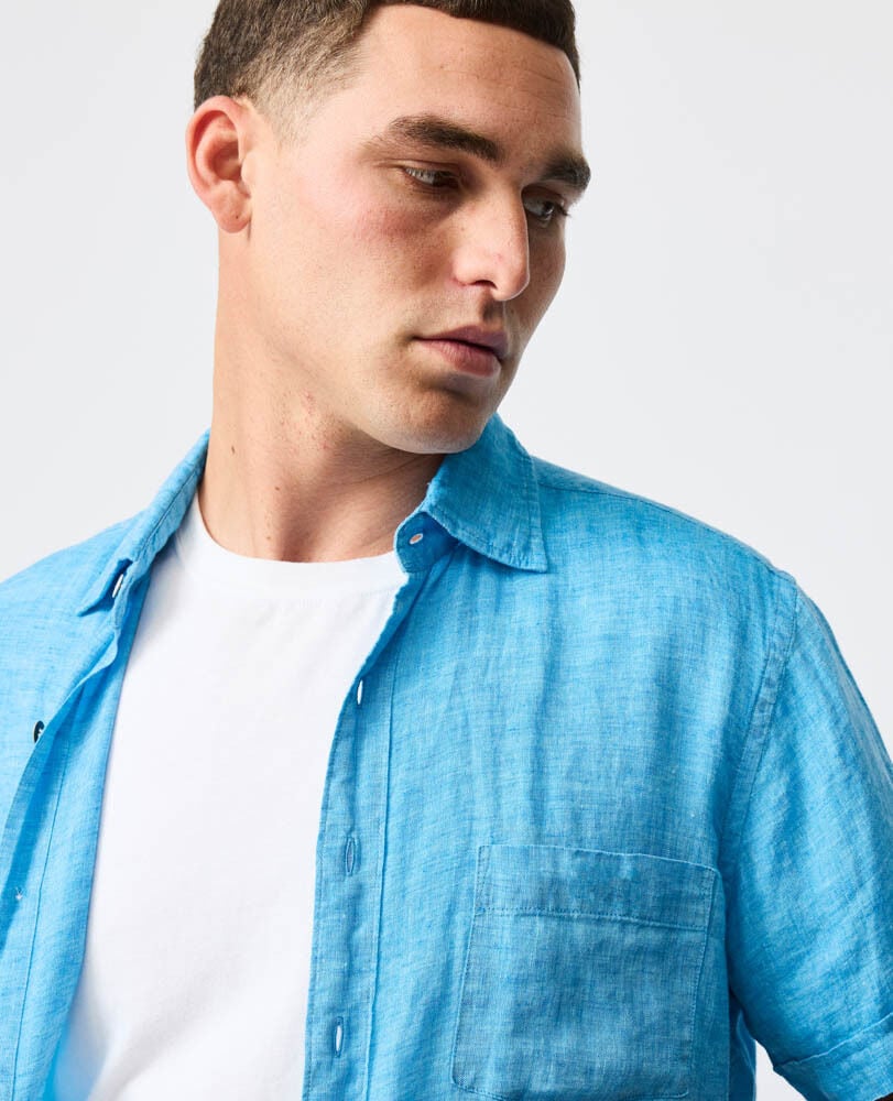 Palm Beach Sports Fit Shirt, COBALT, Detail 3