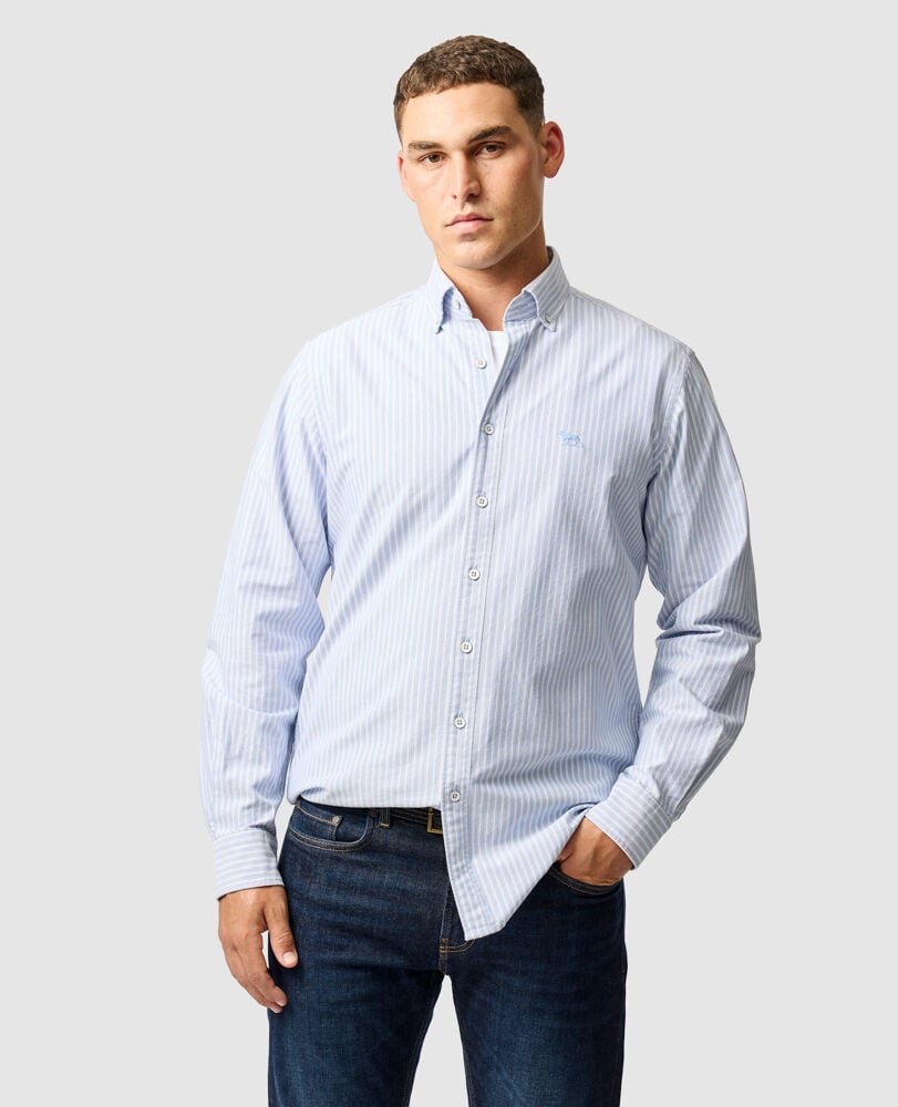 Gunn Oxford Stripe 4 Of Shirt, , Front