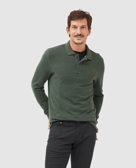 Long Sleeve Sports Fit Gunn Polo, MOSS